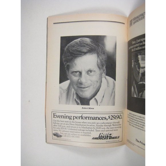 TRU Playbill 1990 Booth Theatre Truman Capote Allen Robert Morse Broadway - Picture 4 of 8